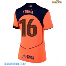 Camisa de time de futebol Barcelona Fermin Lopez #16 Replicas 3º Equipamento Feminina 2025-26 Manga Curta
